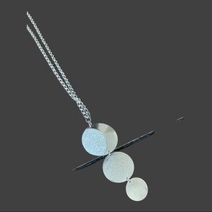 3 silver circle necklace by New York & co